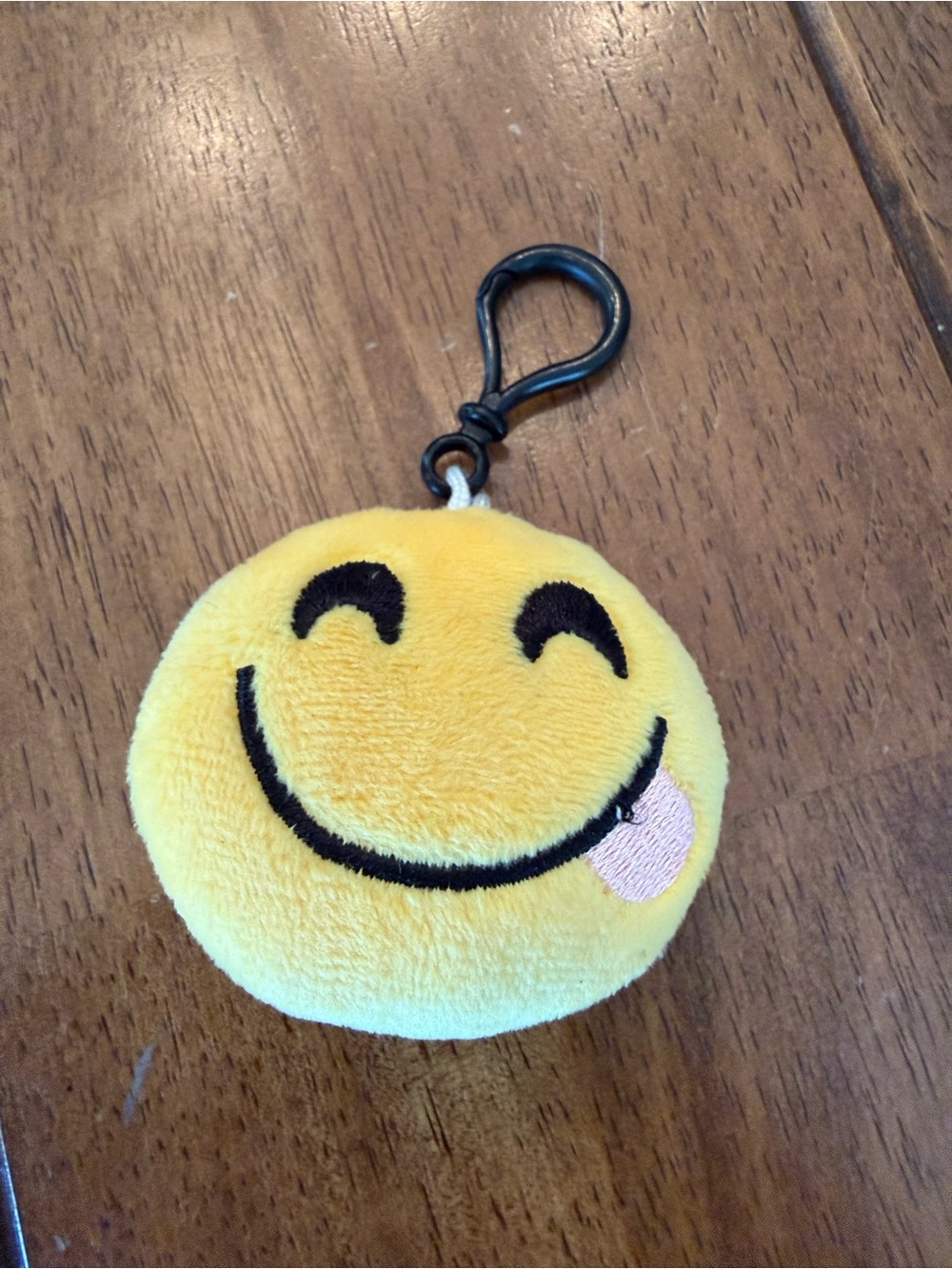 Yellow Smile Emoji Plush Keychain Bag Charm Purse Backpack Smiley Face Trendy